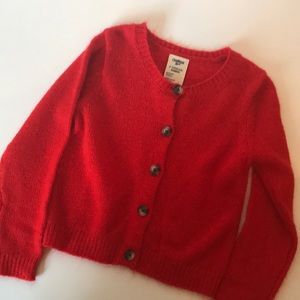 Girls red cardigan